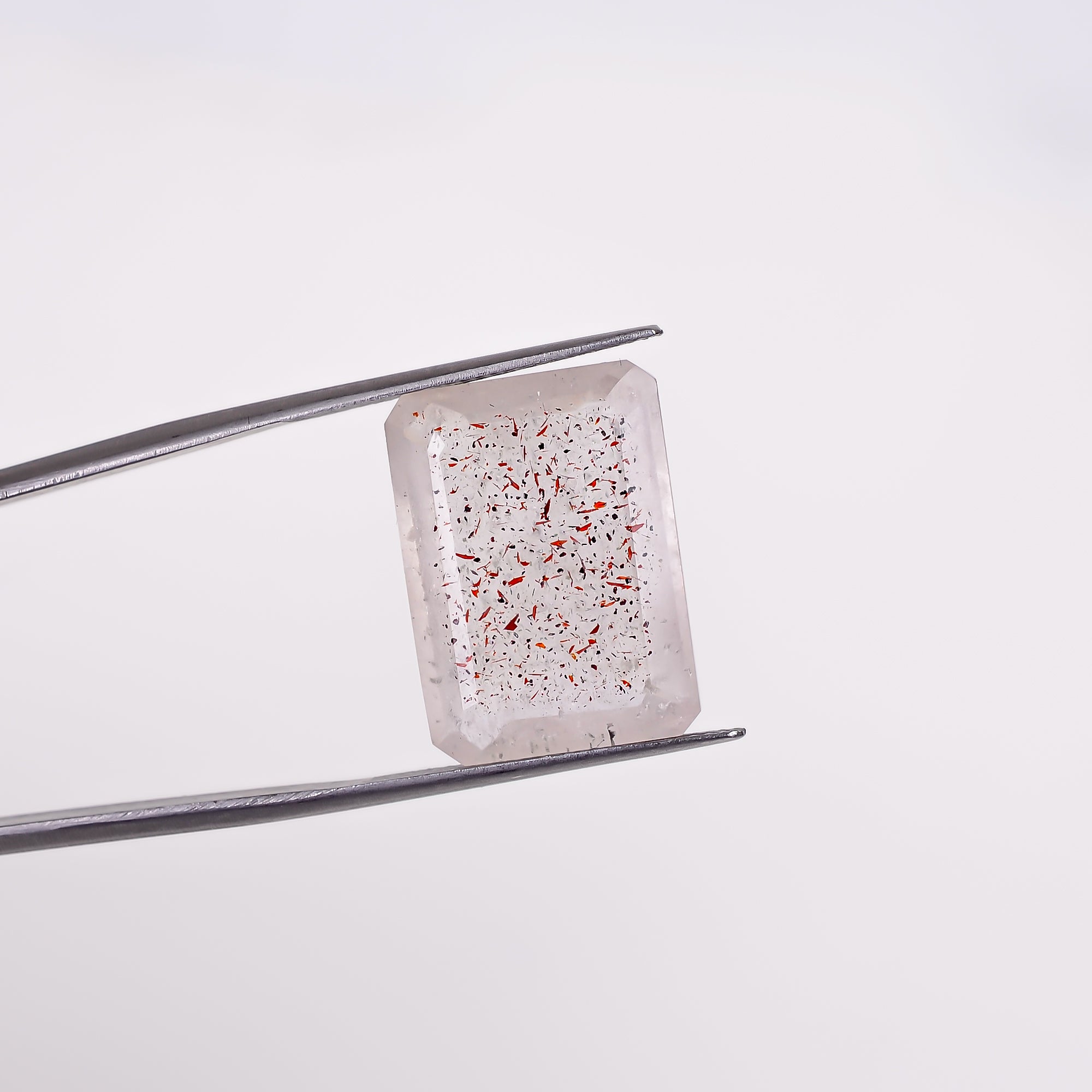 elestial quartz radiant shape cut stone loose gemstone